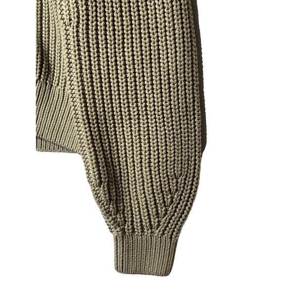 Everlane The Textured Cotton Cardigan in Field Green Medium New - Picture 6 of 10